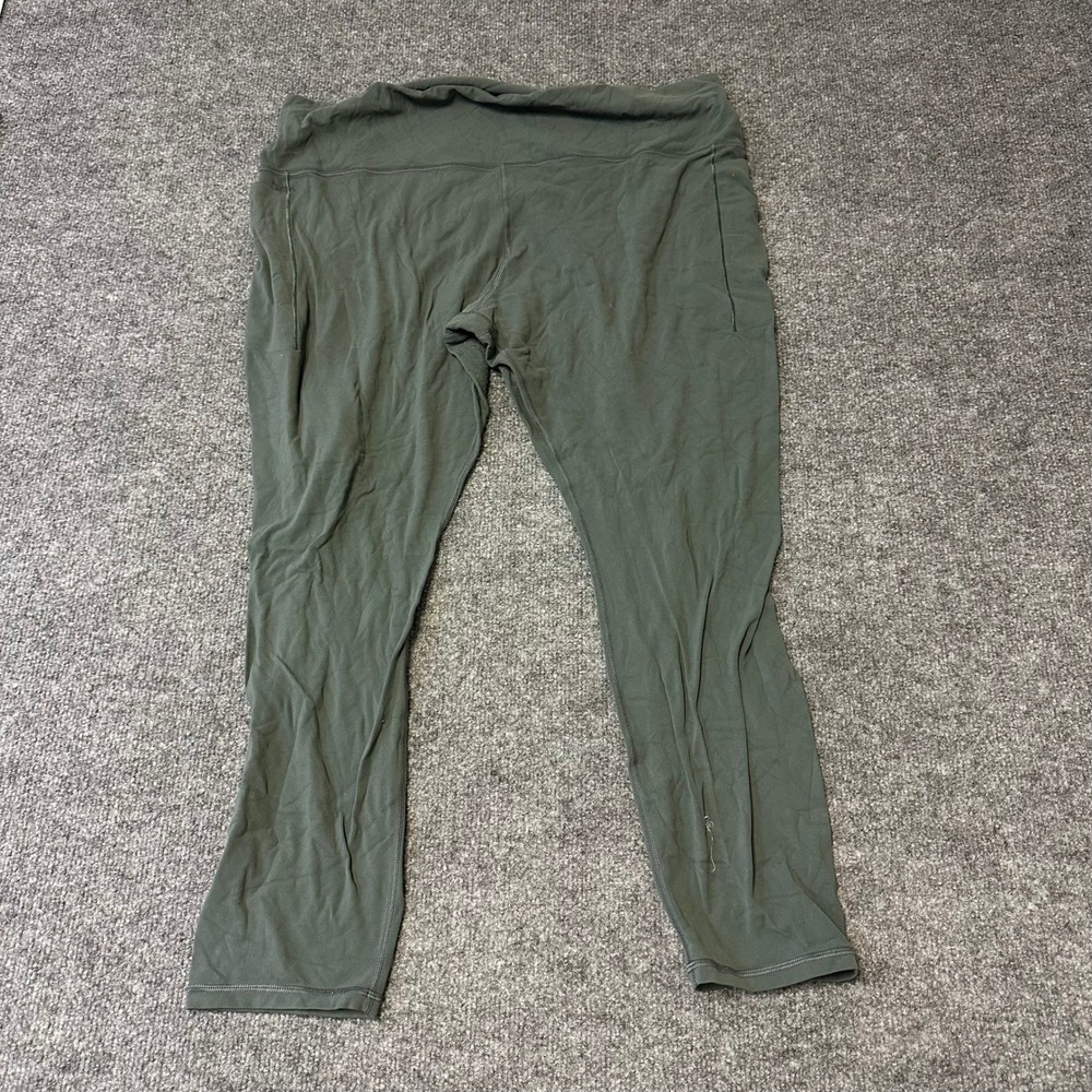 Athleta Leggings Womens Size 3X Green Transcend Stash Tight High Rise Pockets